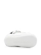Ballerine per neonata Dolce & Gabbana Kids bianche con logo dorato sul davanti DK0174 A3M31 80002 DOLCE & GABBANA KIDS 
