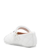 Ballerine per neonata Dolce & Gabbana Kids bianche con logo dorato sul davanti DK0174 A3M31 80002 DOLCE & GABBANA KIDS 