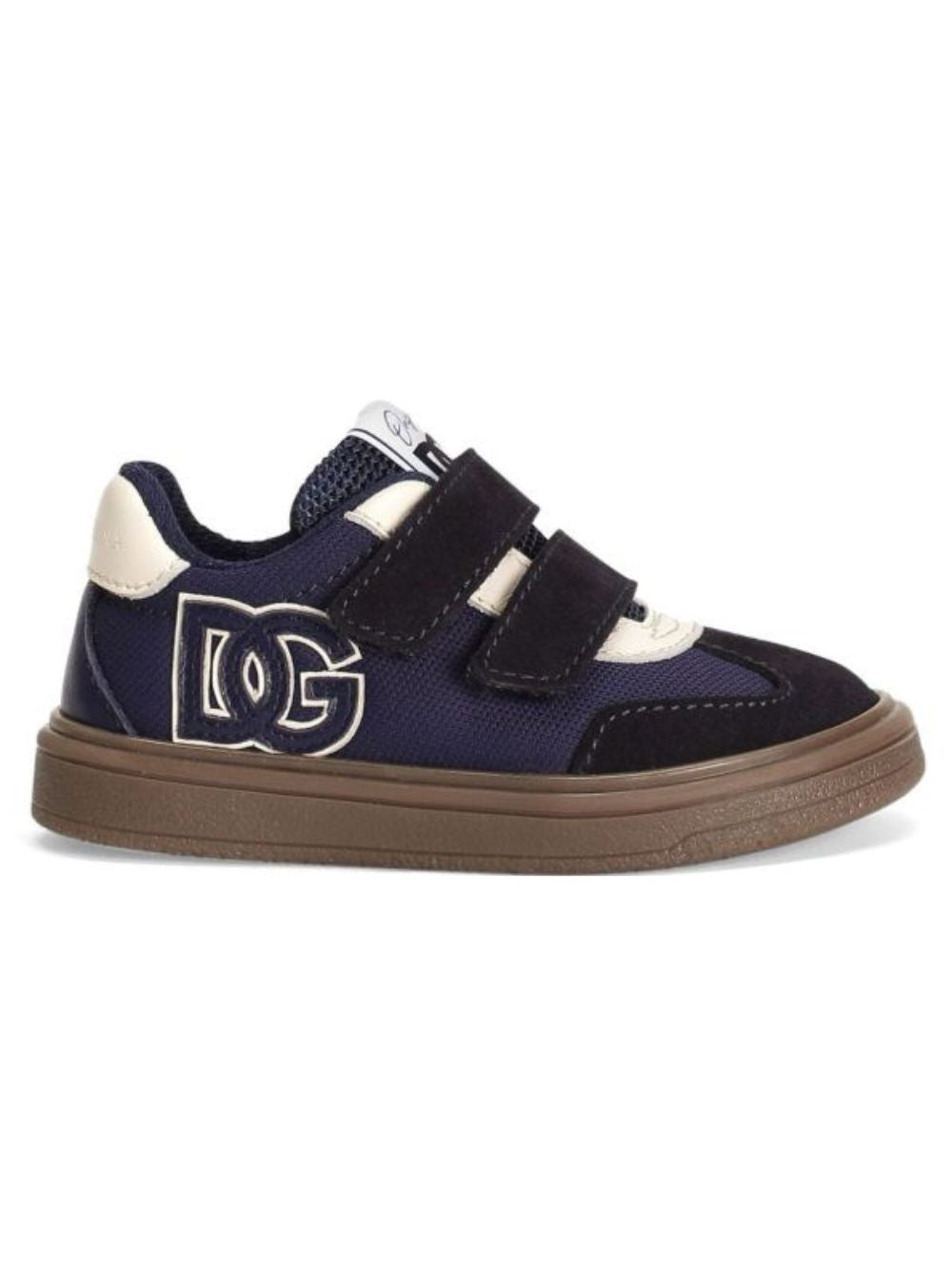 Sneakers per bambini Dolce & Gabbana Kids blu con chiusura frontale a strappo DN0205 A4278 8J414 DOLCE & GABBANA KIDS 