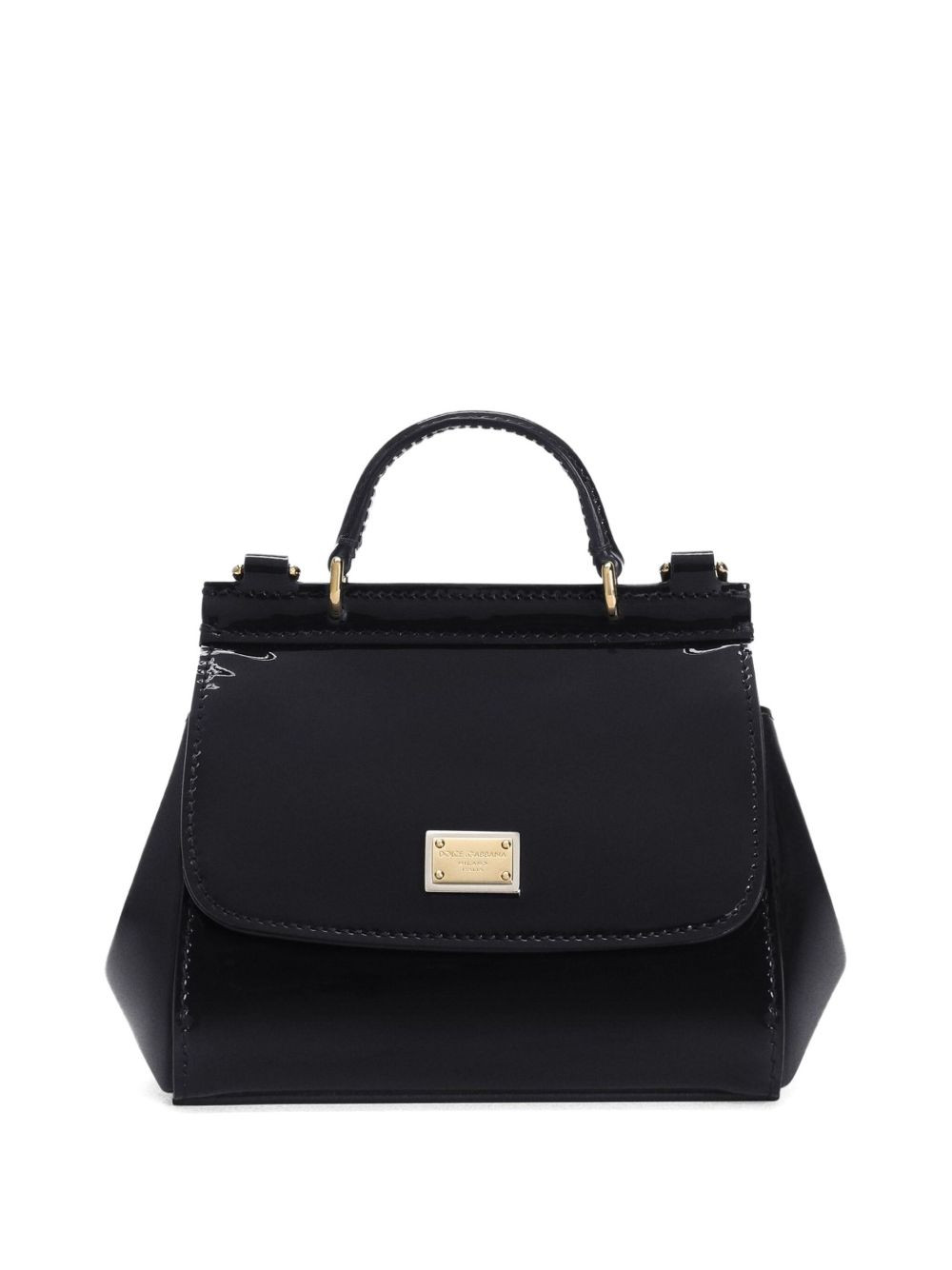 Borsa per bambina Dolce & Gabbana Kids nera con finitura lucida EB0003 A1067 80658 DOLCE & GABBANA KIDS 