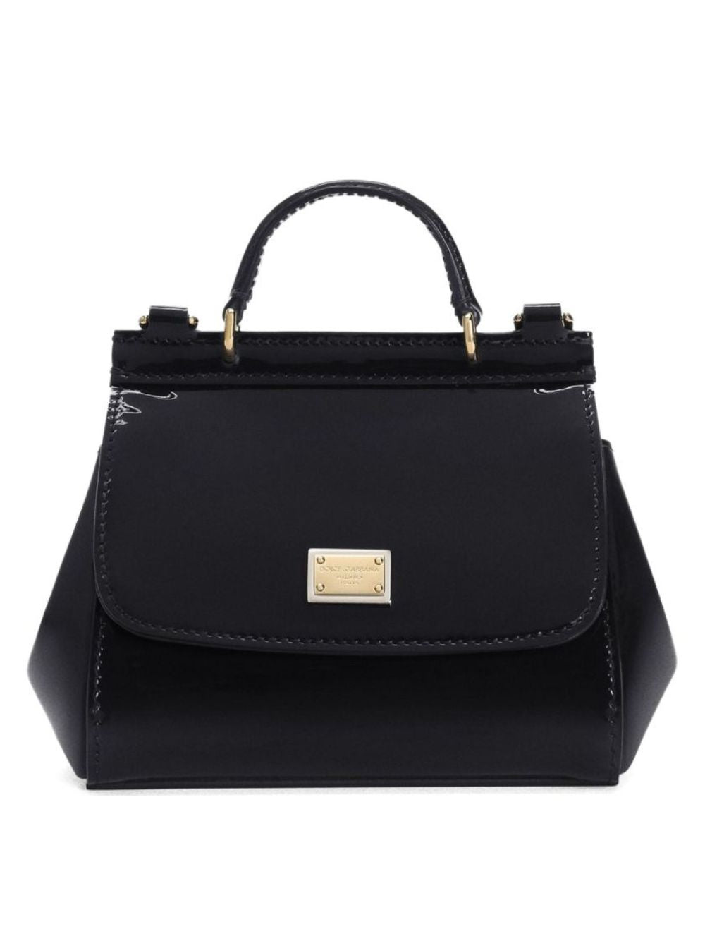 Borsa per bambina Dolce & Gabbana Kids nera con finitura lucida EB0003 A1067 80658 DOLCE & GABBANA KIDS 