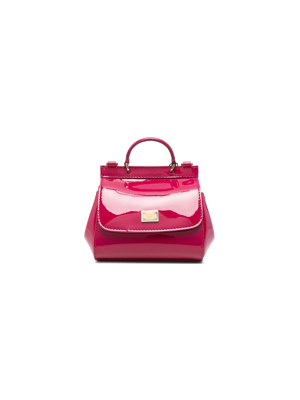 Borsa tote Sicily mini per bambina Dolce & Gabbana Kids fucsia in vernice EB0003 A1067 8I484 DOLCE & GABBANA KIDS 