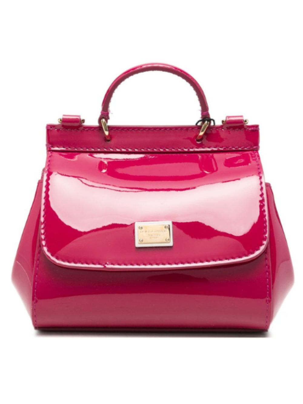 Borsa tote Sicily mini per bambina Dolce & Gabbana Kids fucsia in vernice EB0003 A1067 8I484 DOLCE & GABBANA KIDS 