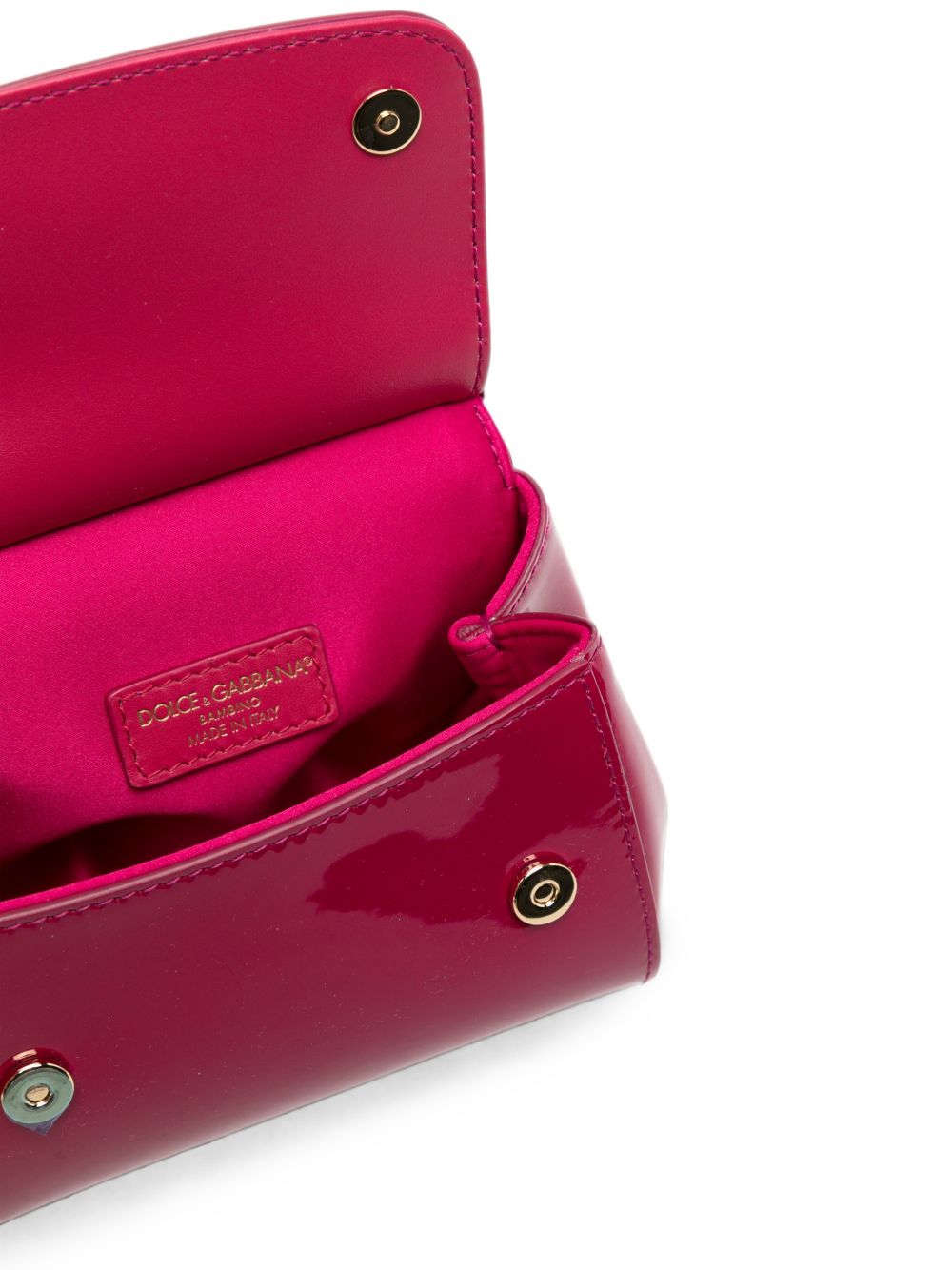Borsa tote Sicily mini per bambina Dolce & Gabbana Kids fucsia in vernice EB0003 A1067 8I484 DOLCE & GABBANA KIDS 