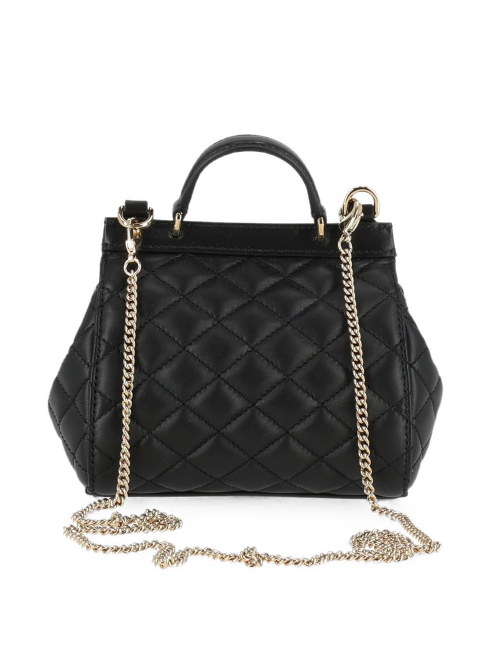 Borsa tote Sicily mini per bambina Dolce & Gabbana Kids nera con design trapuntato EB0003 A3L70 8B956 DOLCE & GABBANA KIDS 