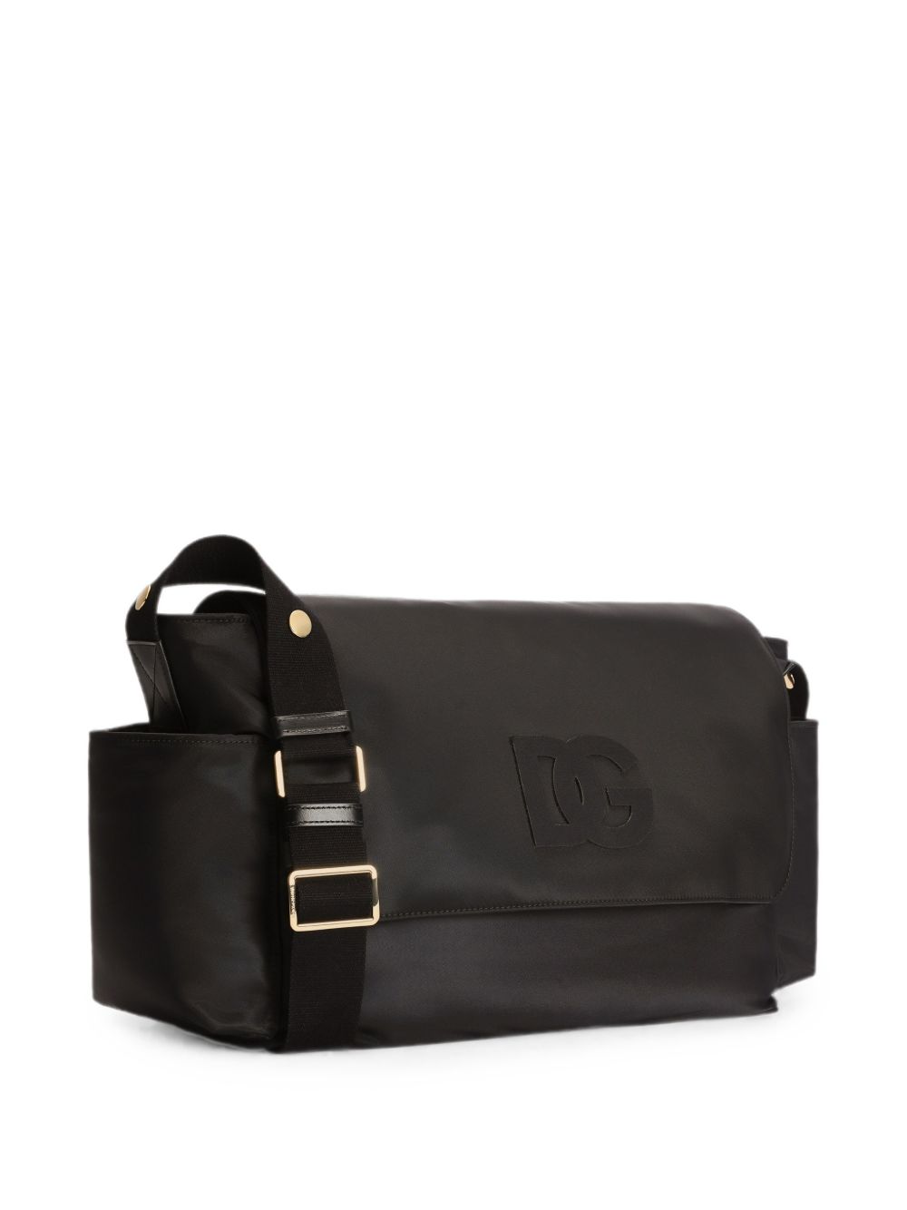 Borsa a tracolla per neonati Dolce & Gabbana Kids nera con placcatura in oro EB0271 A0650 8B956 DOLCE & GABBANA KIDS 