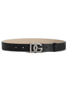 Cintura per bambini Dolce & Gabbana Kids nera con finitura in rilievo EC0083 AI218 80999 DOLCE & GABBANA KIDS 