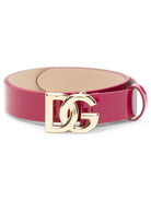 Cintura per bambina Dolce & Gabbana Kids fucsia con placca logo EE0068 A1067 8I484 DOLCE & GABBANA KIDS 