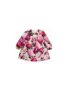 Abito per neonata Dolce & Gabbana Kids rosa con stampa peonie L2JD9G G7Q0D HF6FZ DOLCE & GABBANA KIDS 