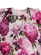 Abito per neonata Dolce & Gabbana Kids rosa con stampa peonie L2JD9G G7Q0D HF6FZ DOLCE & GABBANA KIDS 