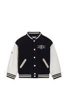 Bomber per bambino Dolce & Gabbana Kids nero con manicotti in pelle L42BA3 G7QNE S9000 DOLCE & GABBANA KIDS 
