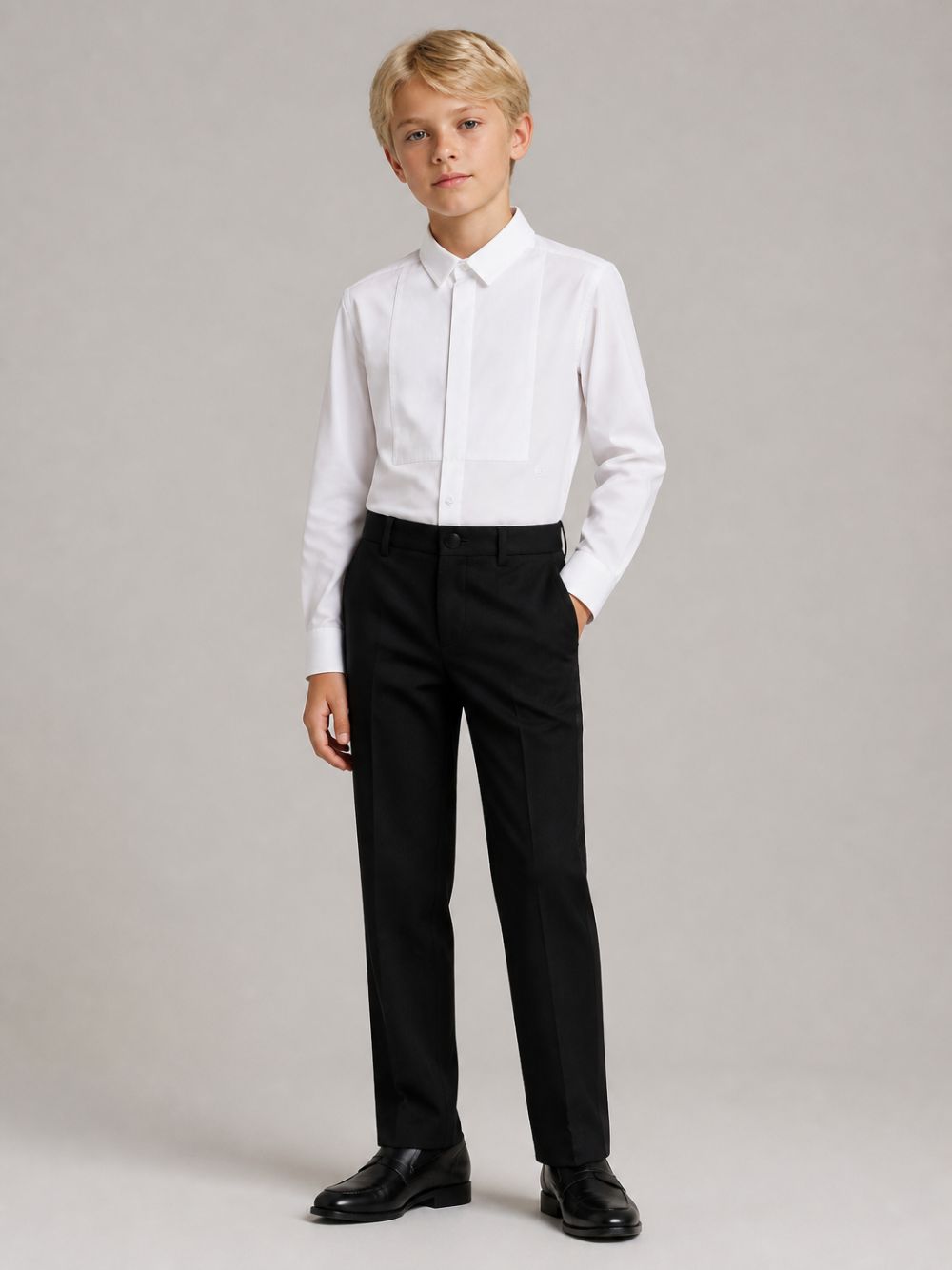 Pantaloni per bambino Dolce & Gabbana Kids neri con tasche posteriori L45P14 G7PQI N0000 DOLCE & GABBANA KIDS 