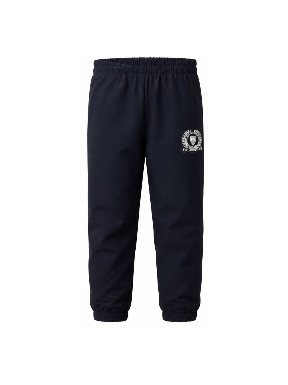 Pantaloni per bambino Dolce & Gabbana Kids blu con logo sul davanti L45P34 G7P6H S9000 DOLCE & GABBANA KIDS 
