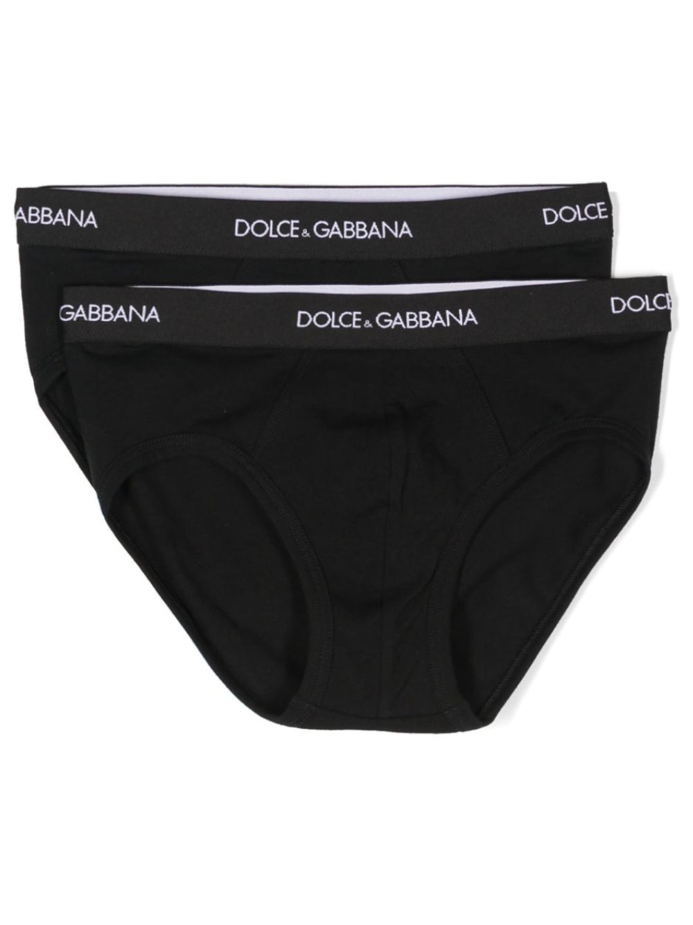 Set di 2 boxer per bambino Dolce & Gabbana Kids nero con banda logo L4J700 ON00G N0000 DOLCE & GABBANA KIDS 