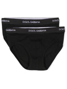 Set di 2 boxer per bambino Dolce & Gabbana Kids nero con banda logo L4J700 ON00G N0000 DOLCE & GABBANA KIDS 