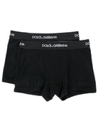 Set di due boxer per bambino Dolce & Gabbana Kids nero con stampa logo L4J701 G7OCT N0000 DOLCE & GABBANA KIDS 