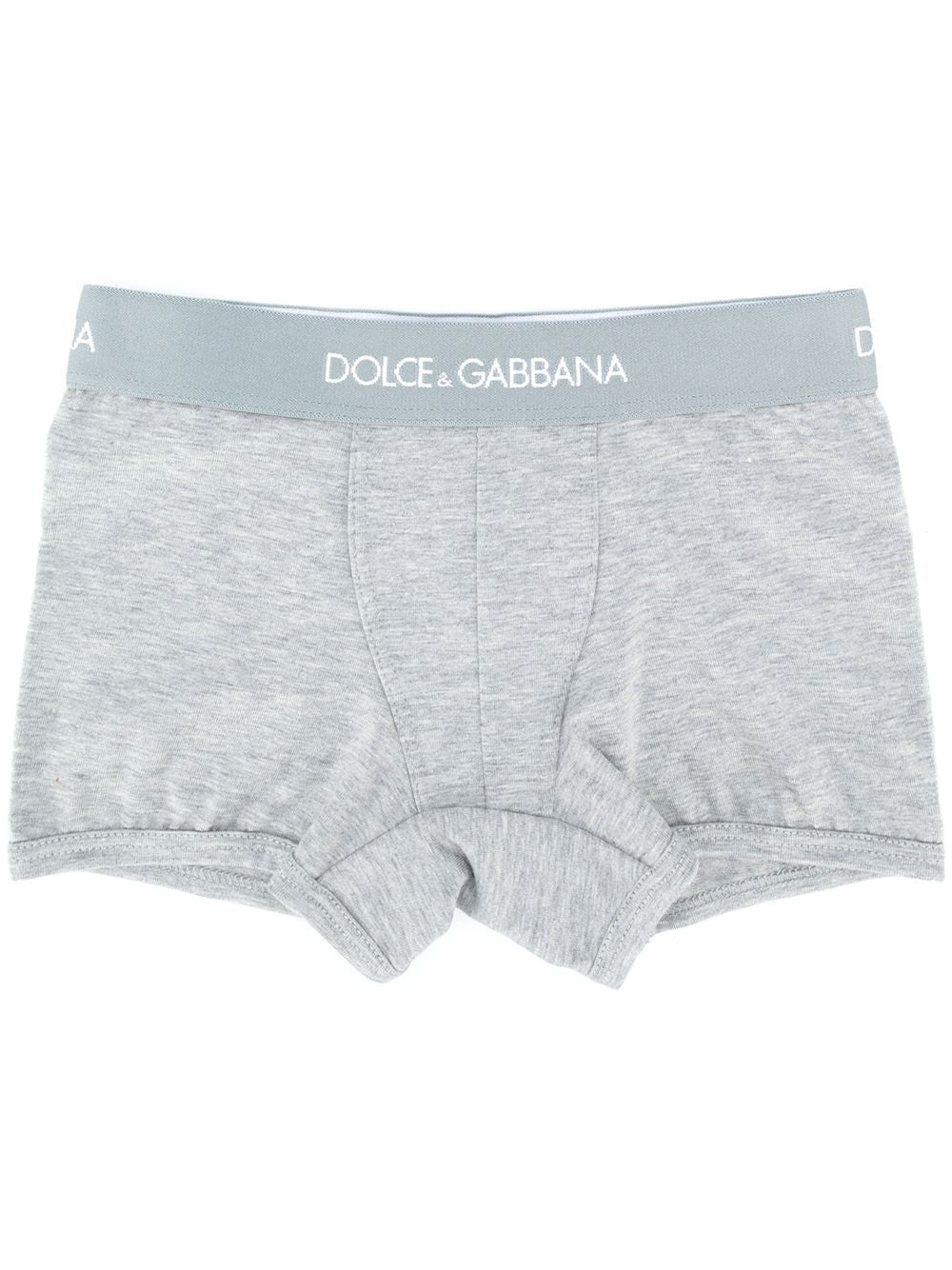 Set di due boxer per bambino Dolce & Gabbana Kids grigi con logo sul davanti L4J701 G7OCT S8290 DOLCE & GABBANA KIDS 