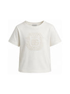 T-shirt per bambino Dolce & Gabbana Kids bianca con logo sul davanti L4JTHU G7P6R W0111 DOLCE & GABBANA KIDS 