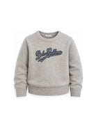 Maglione per bambino Dolce & Gabbana Kids grigio con logo ricamato sul davanti L4KWE2 JDVH0 N0495 DOLCE & GABBANA KIDS 