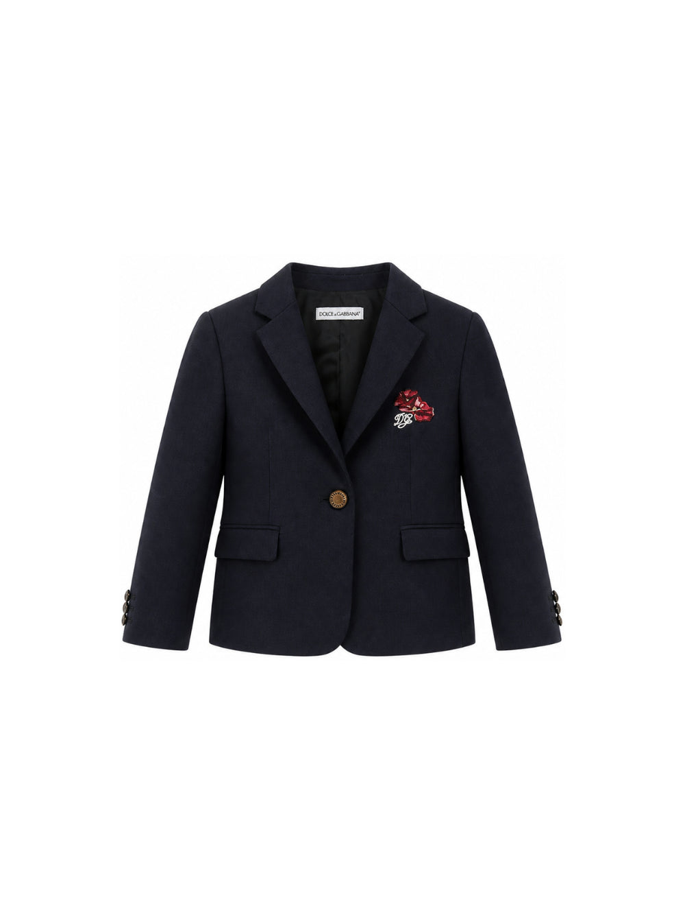Giacca per bambino Dolce & Gabbana Kids blu con applicazione L51J87 HU2CB B6712 DOLCE & GABBANA KIDS 