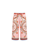 Pantaloni per bambina Dolce & Gabbana Kids rosa a cinque tasche con stampa Carretto L53F04 LDE05 S9000 DOLCE & GABBANA KIDS 