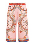 Pantaloni per bambina Dolce & Gabbana Kids rosa a cinque tasche con stampa Carretto L53F04 LDE05 S9000 DOLCE & GABBANA KIDS 