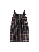 Abito per bambina Dolce & Gabbana Kids blu in tartan in lana vergine L54DU5 FQ2N0 S8104 DOLCE & GABBANA KIDS 
