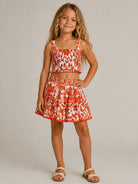 Gonna per bambina Dolce & Gabbana Kids arancione con motivo maiolica L54I49 G7P4N IO5DQ DOLCE & GABBANA KIDS 