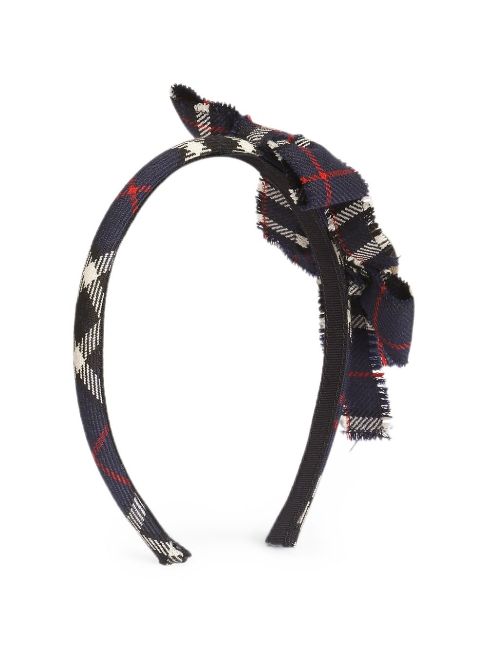 Cerchietto per bambina Dolce & Gabbana Kids blu in tartan con applicazioni LB3L70 FQ2N0 S8104 DOLCE & GABBANA KIDS 