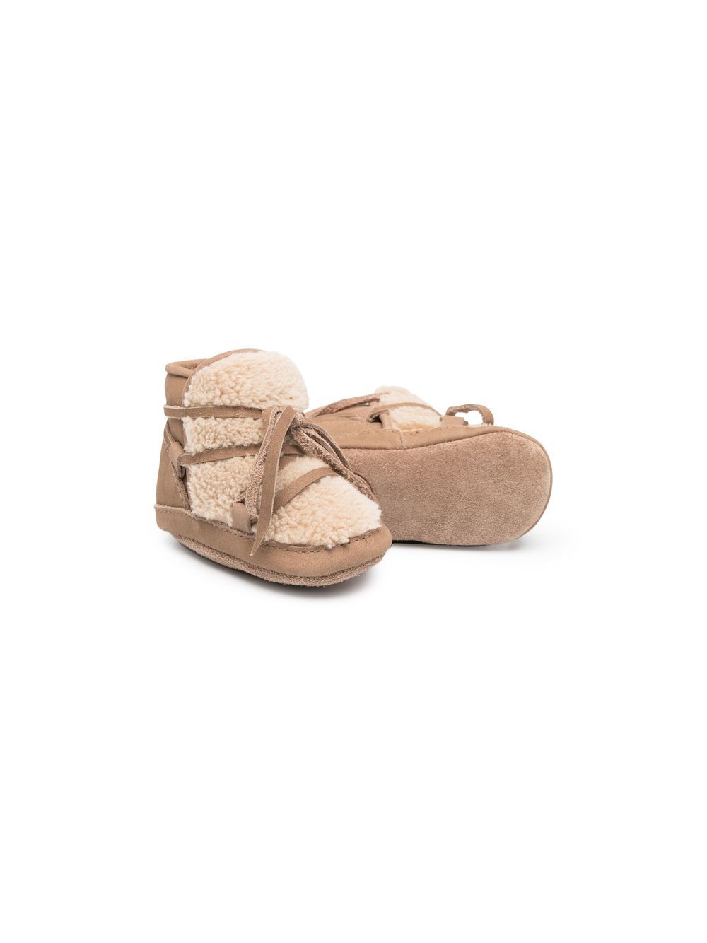Stivali per neonati Donsje Kids marroni con finitura in shearling 1021900 NL127 DONSJE KIDS 