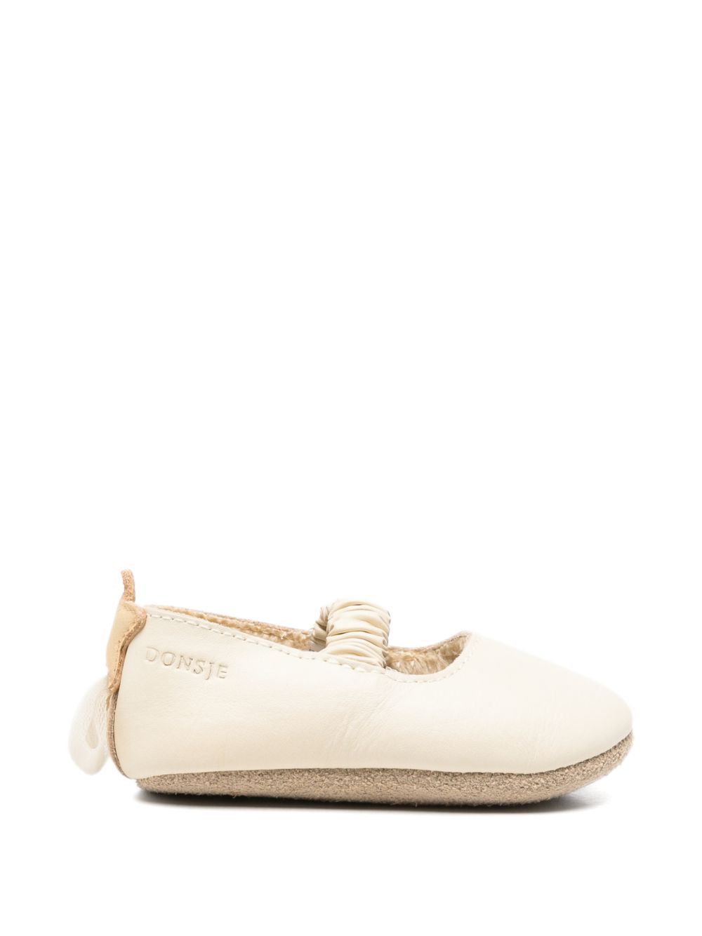 Scarpe per neonata Donsje Kids beige con dettaglio pompon sul retro 1043801 BL170 DONSJE KIDS 