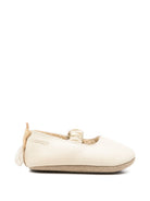 Scarpe per neonata Donsje Kids beige con dettaglio pompon sul retro 1043801 BL170 DONSJE KIDS 