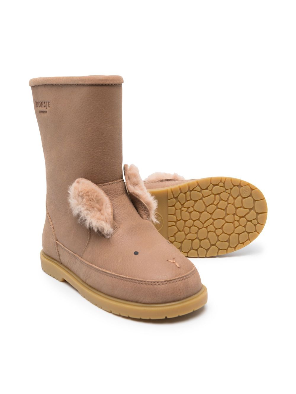 Stivali Wadudu per bambina Donsje Kids marrone con orecchie in shearling 2022110 CL018 DONSJE KIDS 