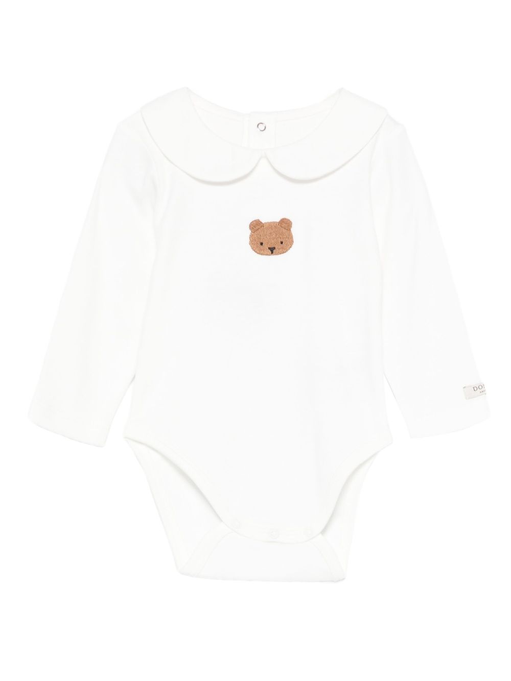 Tutina per neonato Donsje Kids bianca con orsetto ricamato sul davanti 3030101 00002 DONSJE KIDS 