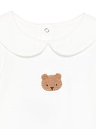 Tutina per neonato Donsje Kids bianca con orsetto ricamato sul davanti 3030101 00002 DONSJE KIDS 