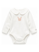 Tutina per neonati Donsje Kids bianca con ricamo coniglietto 3030109 00002 DONSJE KIDS 