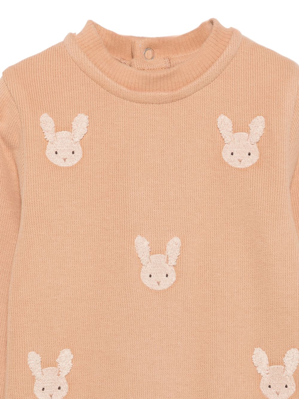 Tutina per neonati Donsje Kids beige con ricamo coniglietti all-over 3039203 00018 DONSJE KIDS 