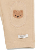 Pantaloni per neonato Donsje Kids beige con ricamo con orsetto 3040701 00077 DONSJE KIDS 