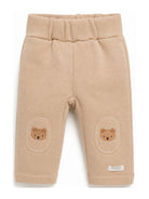 Pantaloni per neonato Donsje Kids beige con ricamo con orsetto 3040701 00077 DONSJE KIDS 