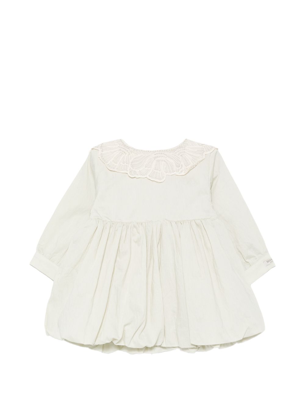 Abito per neonata Donsje Kids bianco con colletto con pettorina ricamata 3050400 00030 DONSJE KIDS 