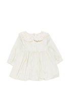 Abito per neonata Donsje Kids bianco con colletto con pettorina ricamata 3050400 00030 DONSJE KIDS 