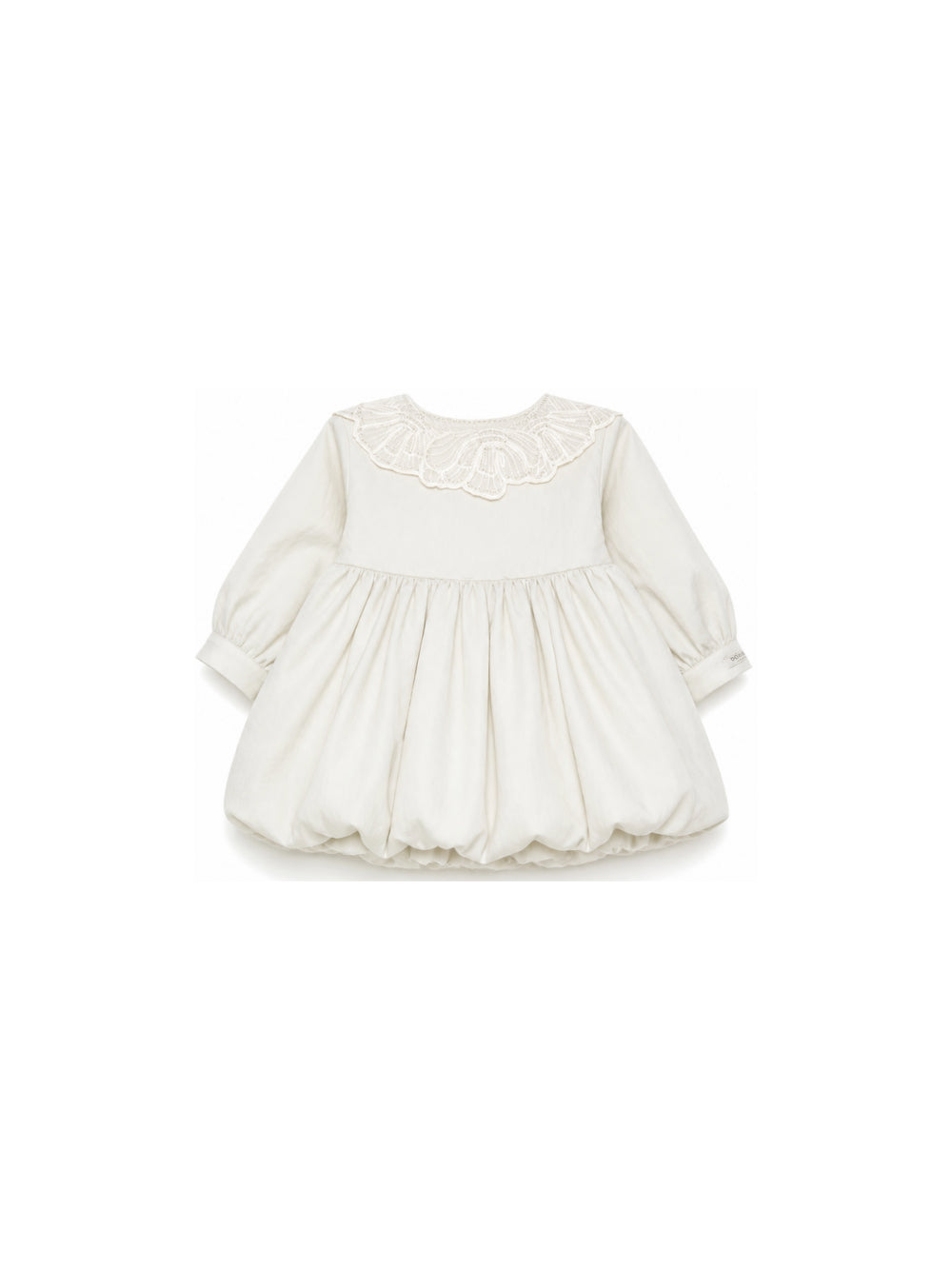 Abito per neonata Donsje Kids bianco con colletto con pettorina ricamata 3050400 00030 DONSJE KIDS 