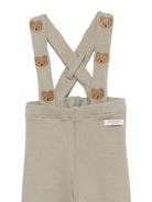 Salopette per neonato Donsje Kids beige con ricamo orsetti 3050501 00016 DONSJE KIDS 