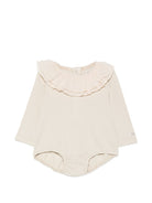 Tutina per neonata Donsje Kids beige con colletto con ruches 3051000 00133 DONSJE KIDS 