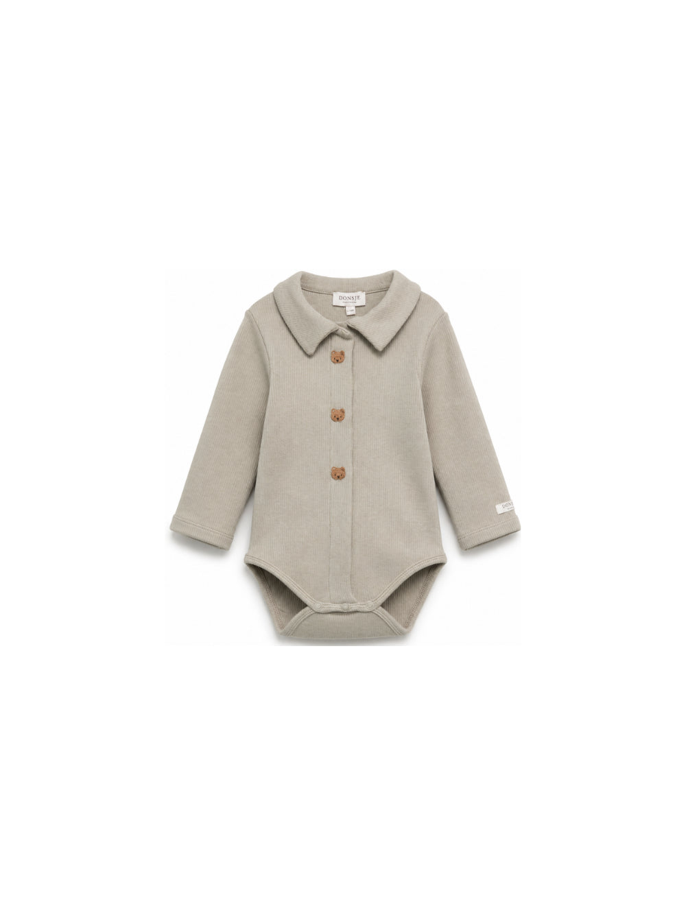 Tutina per neonati Donsje Kids beige con ricami orsetti 3051301 00016 DONSJE KIDS 