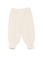 Pantaloni per neonata Donsje Kids bianchi con lavorazione in maglia a coste 3052000 00133 DONSJE KIDS 
