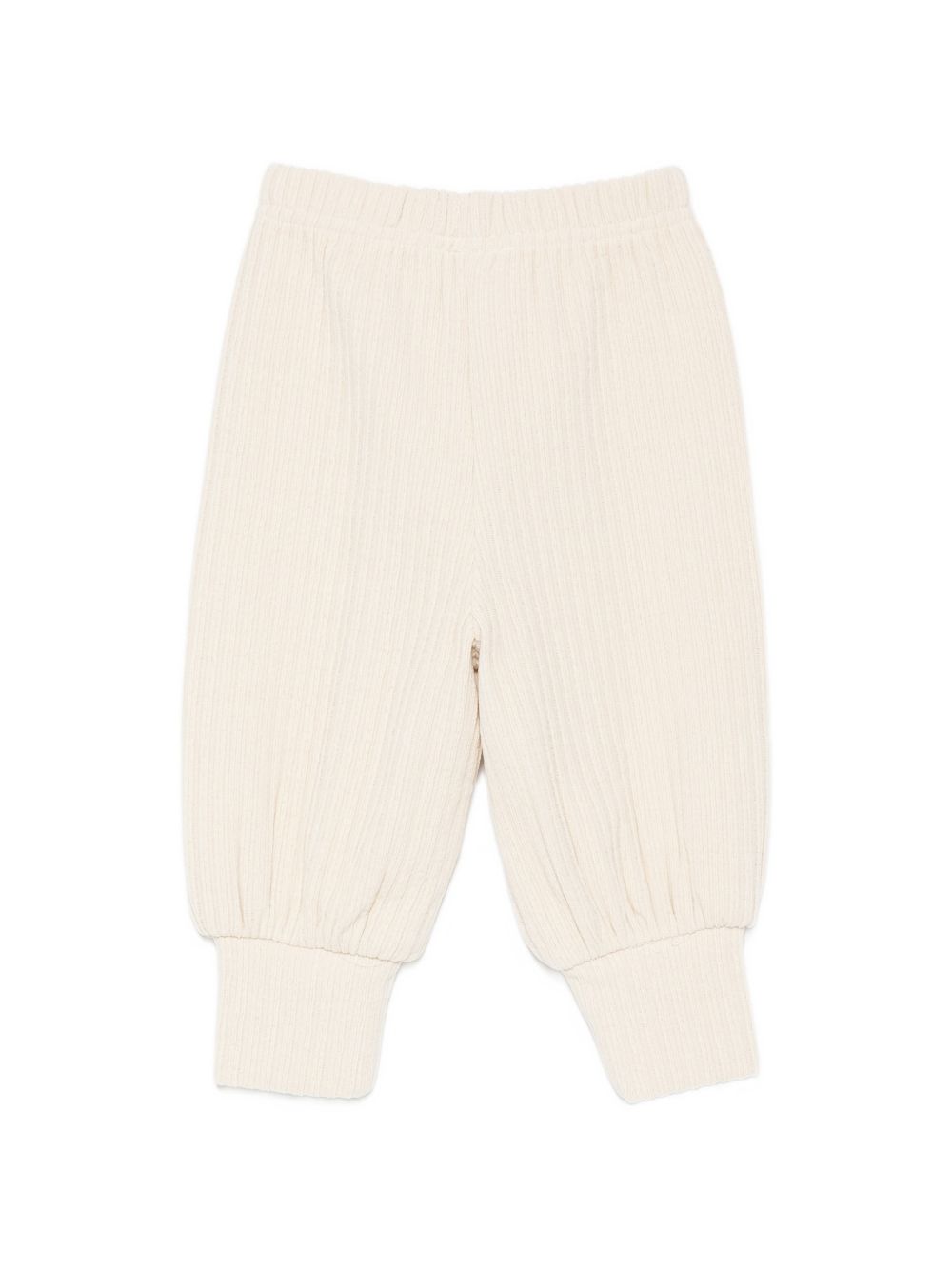 Pantaloni per neonata Donsje Kids bianchi con lavorazione in maglia a coste 3052000 00133 DONSJE KIDS 