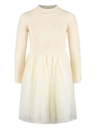 Abito per bambina Donsje Kids bianco con trama a coste 4043900 00009 DONSJE KIDS 