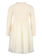 Abito per bambina Donsje Kids bianco con trama a coste 4043900 00009 DONSJE KIDS 