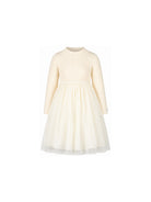 Abito per bambina Donsje Kids bianco con trama a coste 4043900 00009 DONSJE KIDS 